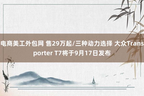 电商美工外包网 售29万起/三种动力选择 大众Transporter T7将于9月17日发布